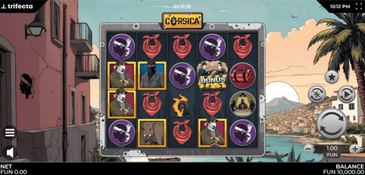 La machine à sous Corsica de Trifecta Gaming, un autre jeu.