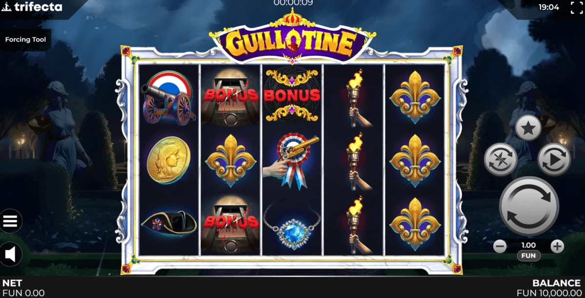 La machine à sous Guillotine de Trifecta Gaming, un jeu similaire.