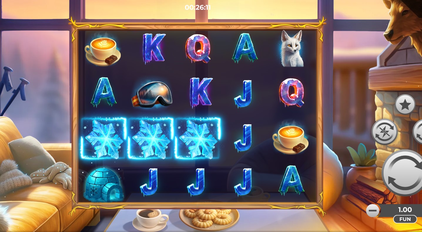Un gain important affiché sur l'écran lors d'une session sur la slot Up North